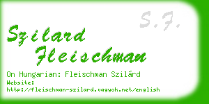 szilard fleischman business card